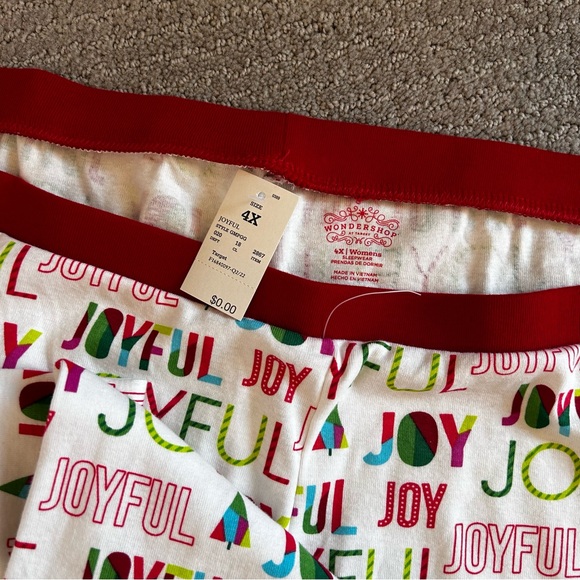NWT Target Wondershop 4x Christmas Joyful Pajama Set - Picture 3 of 5